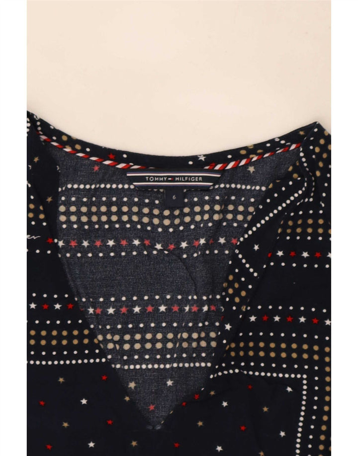 Top ženske bluze Tommy Hilfiger US 6 srednje mornarsko plave točke