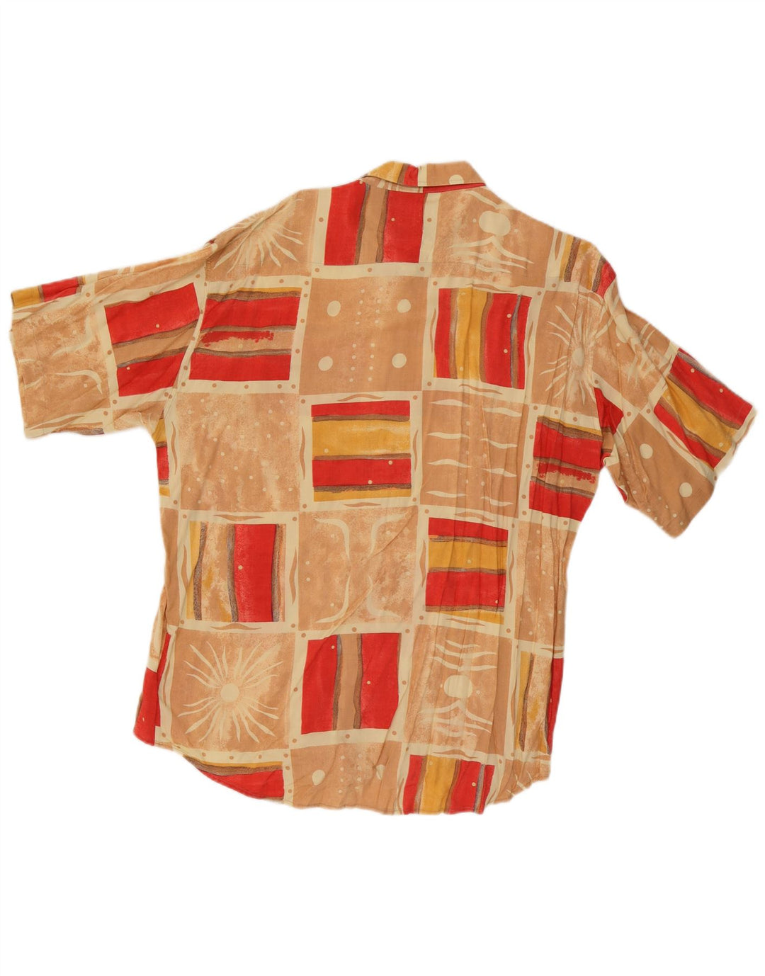 Kantaros muška košulja kratkih rukava XL višebojna patchwork viskoza