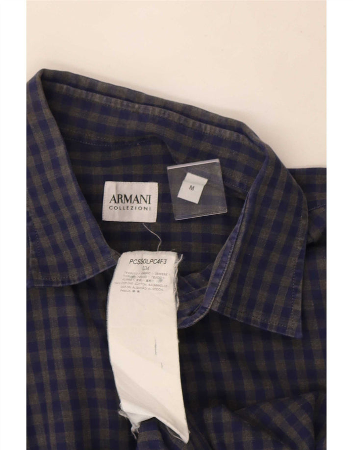 Armani Collezioni muška košulja Srednje plavi pamuk od ginghama
