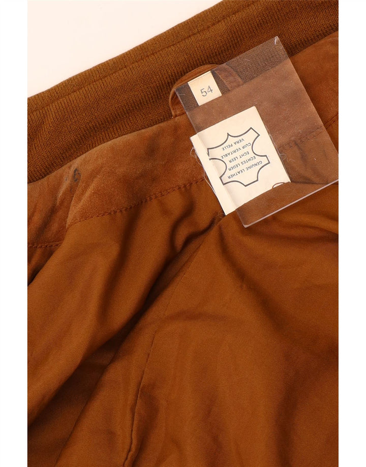 VINTAGE muška bomber jakna od brušene kože IT 54 2XL bež koža