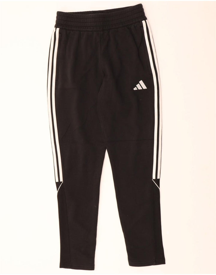 ADIDAS Mens Tracksuit Trousers Small Black Cotton