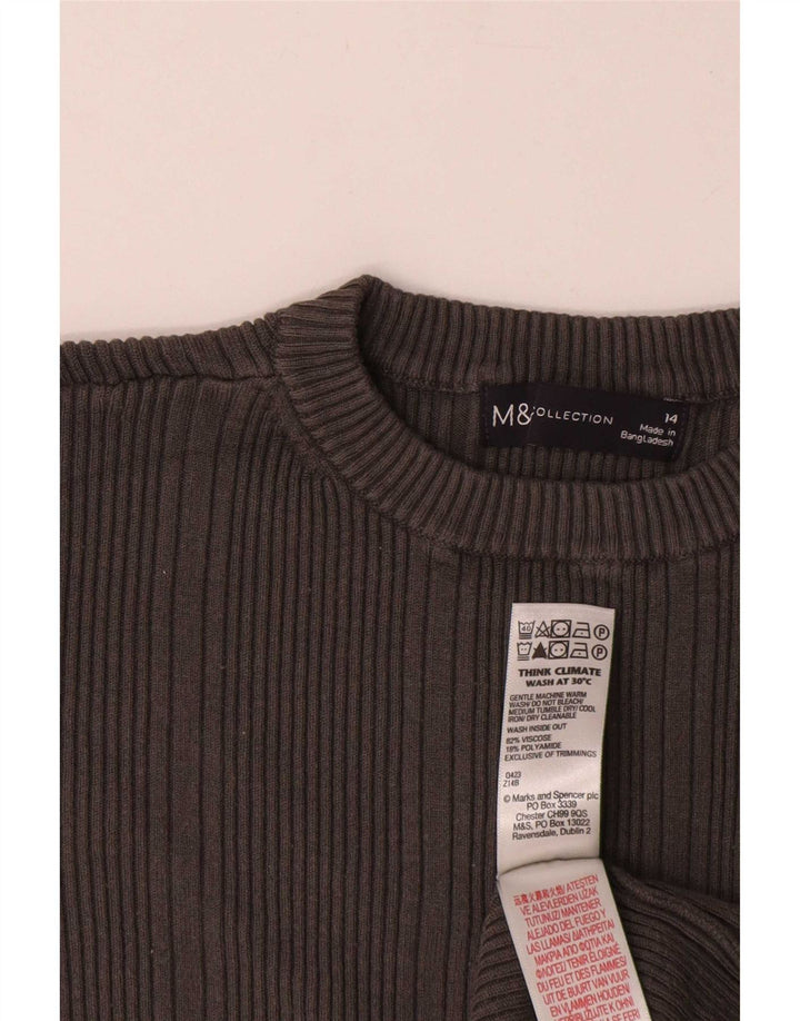 Marks & Spencer ženska majica dugih rukava UK 14 srednje siva viskoza