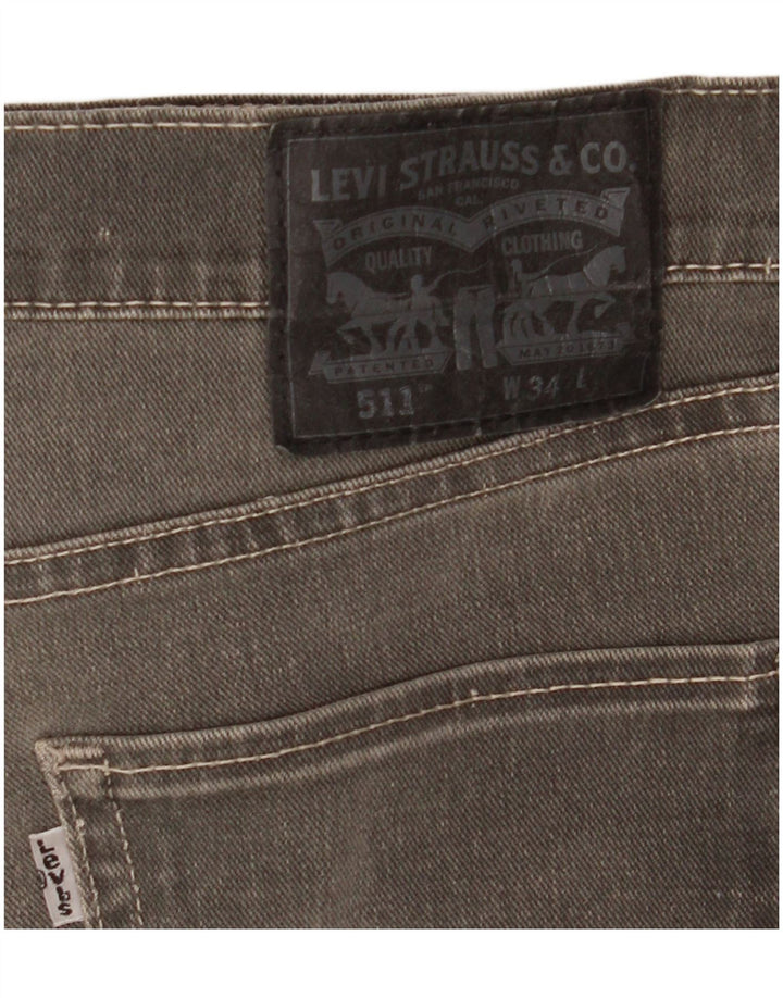 Levi's muške traper kratke hlače W34 veliki sivi pamuk