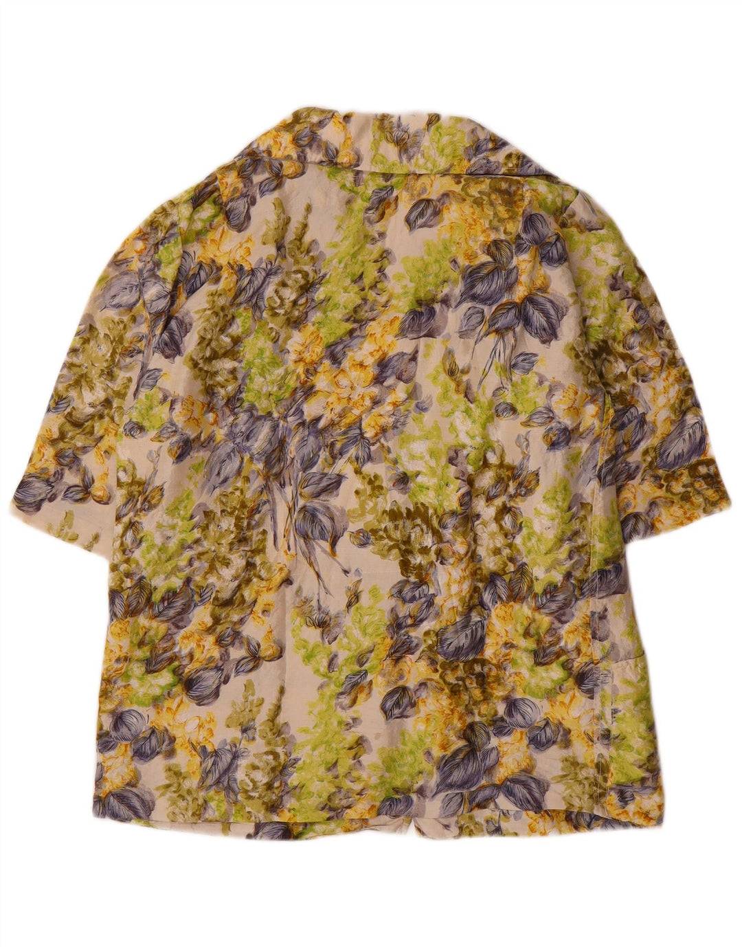 VINTAGE ženski sako s 4 gumba UK 16 Veliki raznobojni cvjetni