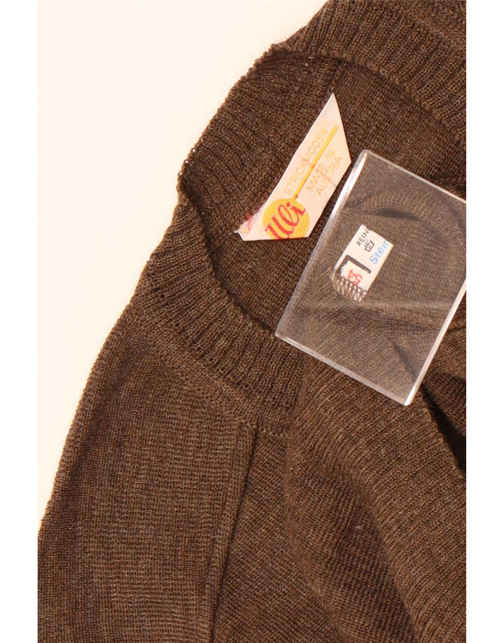 Strickmoden muški prsluk bez rukava EU 54 XL smeđa vuna