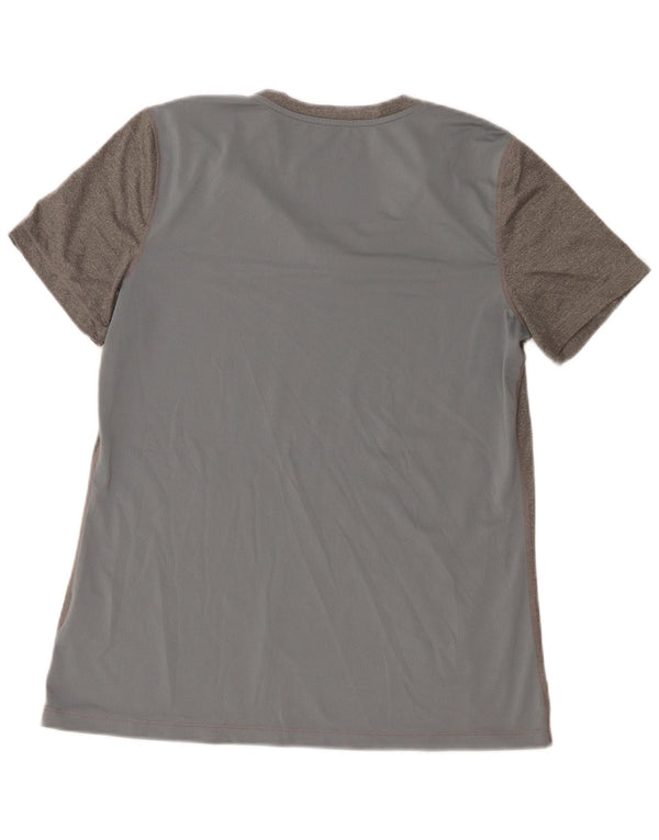 Nike Ženska Dri Fit majica kratkih rukava UK 14 veliki sivi poliester