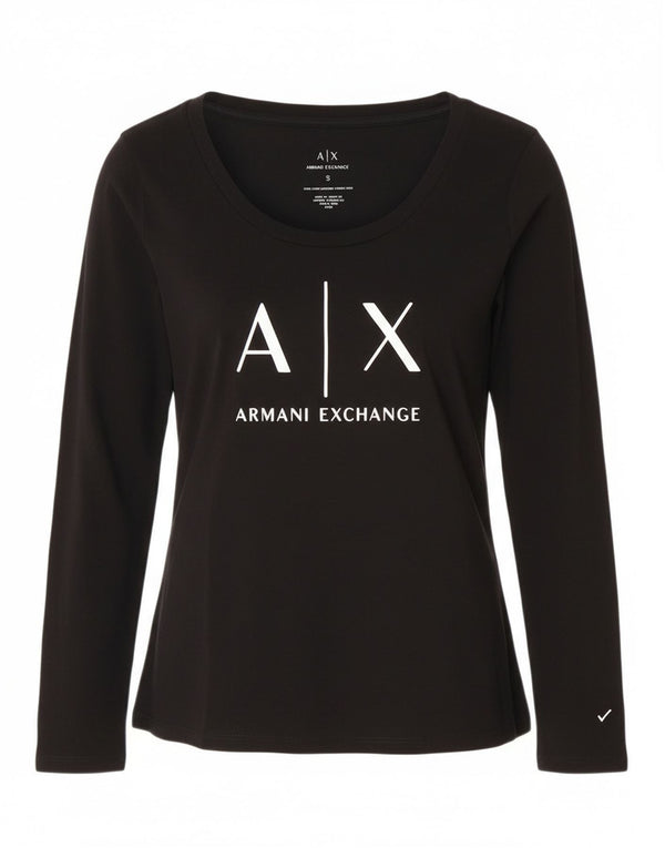 Armani Exchange Ženska majica s grafikom UK 8 Mali crni logotip