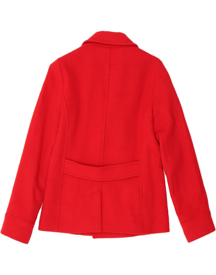 JAEGER Womens Double Breasted Jacket UK 8 Small Red Wool Vintage Jaeger and Second-Hand Jaeger from Messina Hembry 
