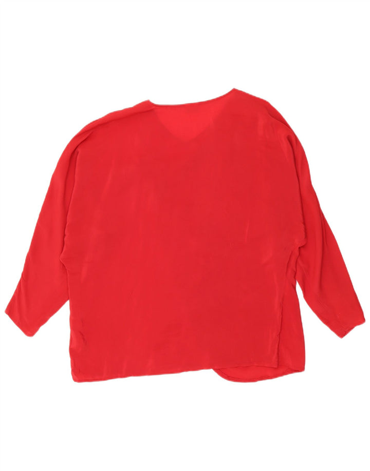 Vintage ženska bluza širokog kroja IT 42 Srednje crveni acetat