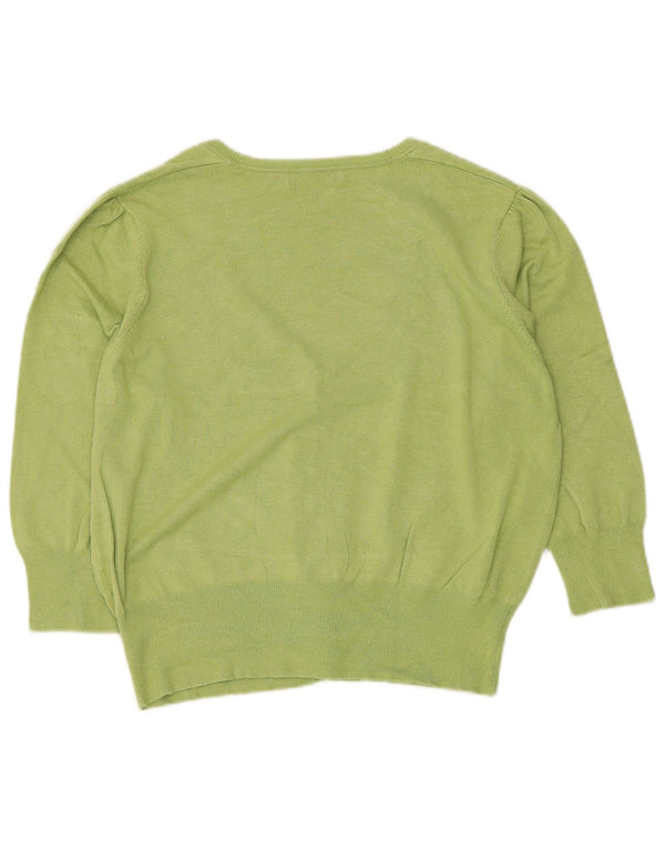 Marks & Spencer ženski kratki kardigan džemper s 3/4 rukavima UK 18 XL zeleni