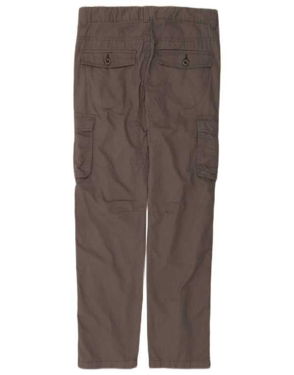 Ravne Cargo hlače Benetton za dječake 11-12 godina 2XL W28 L28 Sivi pamuk
