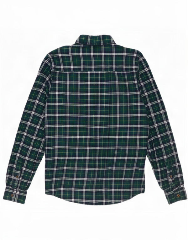 Superdry ženska flanelska košulja UK 14 Pamuk s velikim zelenim karirama