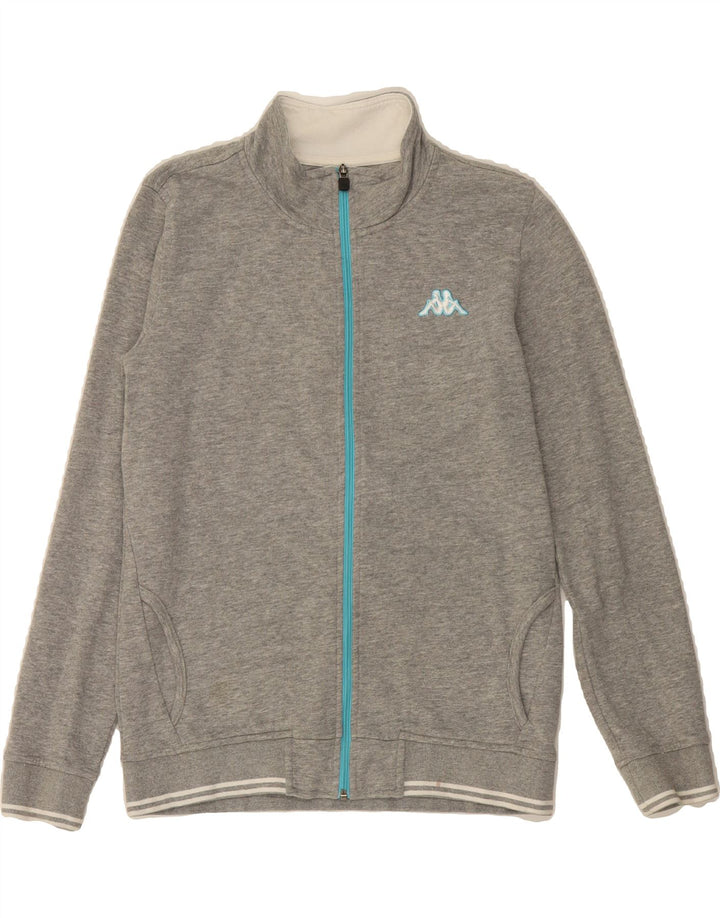 KAPPA Boys Tracksuit Top Jacket 13-14 Years XL Grey Cotton Vintage Kappa and Second-Hand Kappa from Messina Hembry 