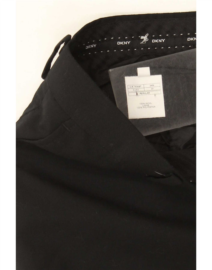 Dkny muške obične ležerne hlače W34 L31 crna vuna