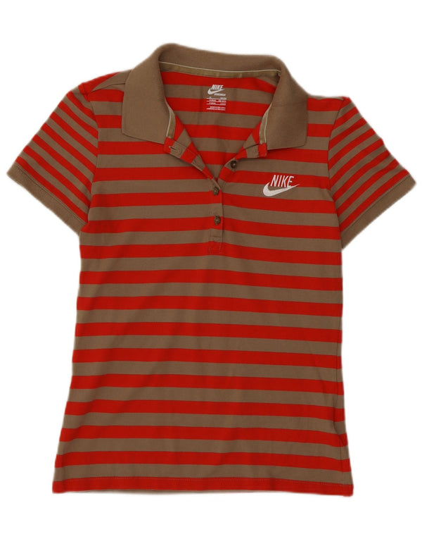 Nike ženska polo majica UK 10/12 srednje crvene pruge