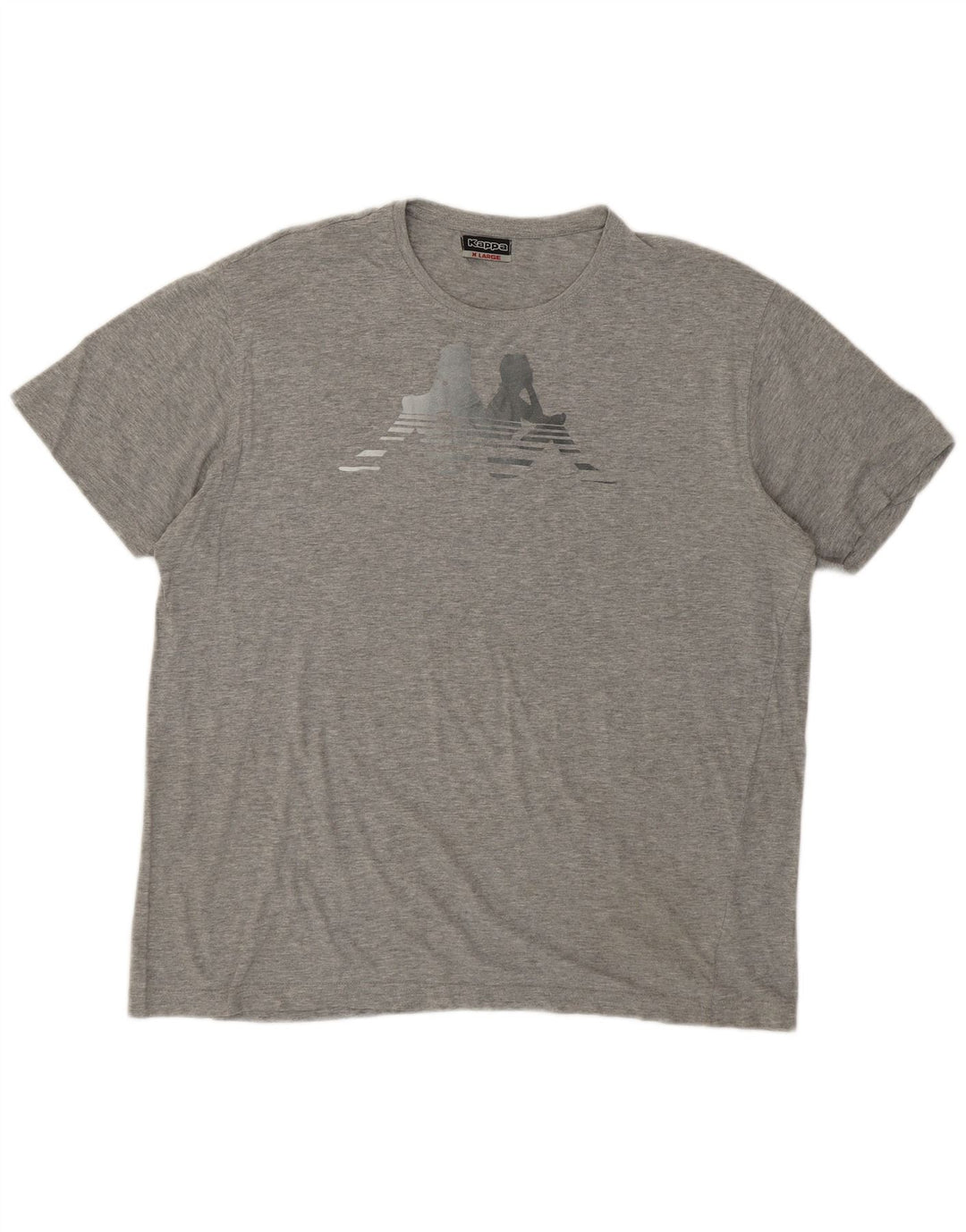 KAPPA ženska majica kratkih rukava s grafičkim motivima UK 18 XL sivi pamuk