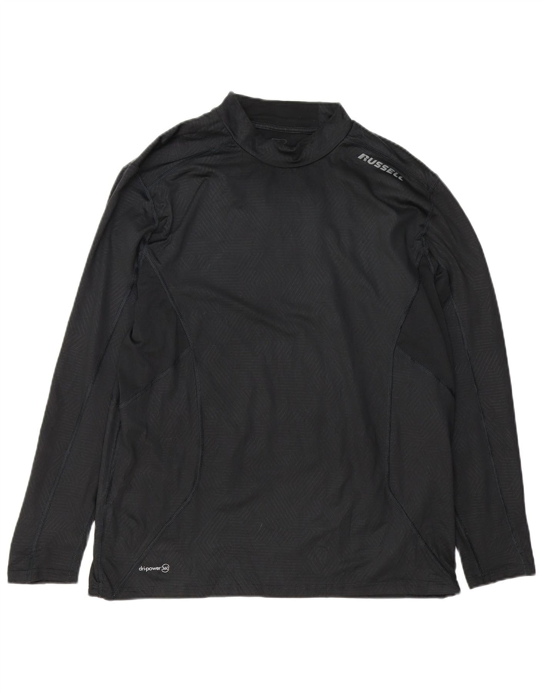 Russell atletska muška majica Dri-Power Graphic s dugim rukavima XL crna geometrijska