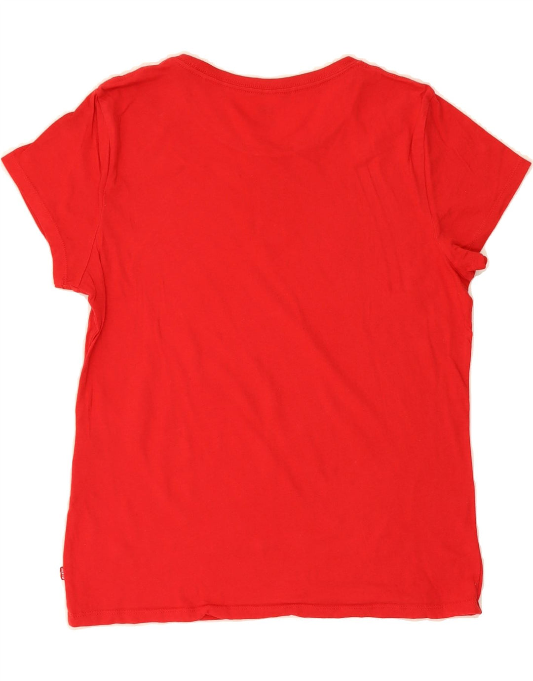 LEVI'S Womens Graphic T-Shirt Top UK 14 Large Red Vintage Levi's and Second-Hand Levi's from Messina Hembry 