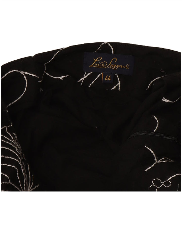 Luisa Spagnoli ženska suknja A-kroja IT 44 srednje W28 crna cvjetna