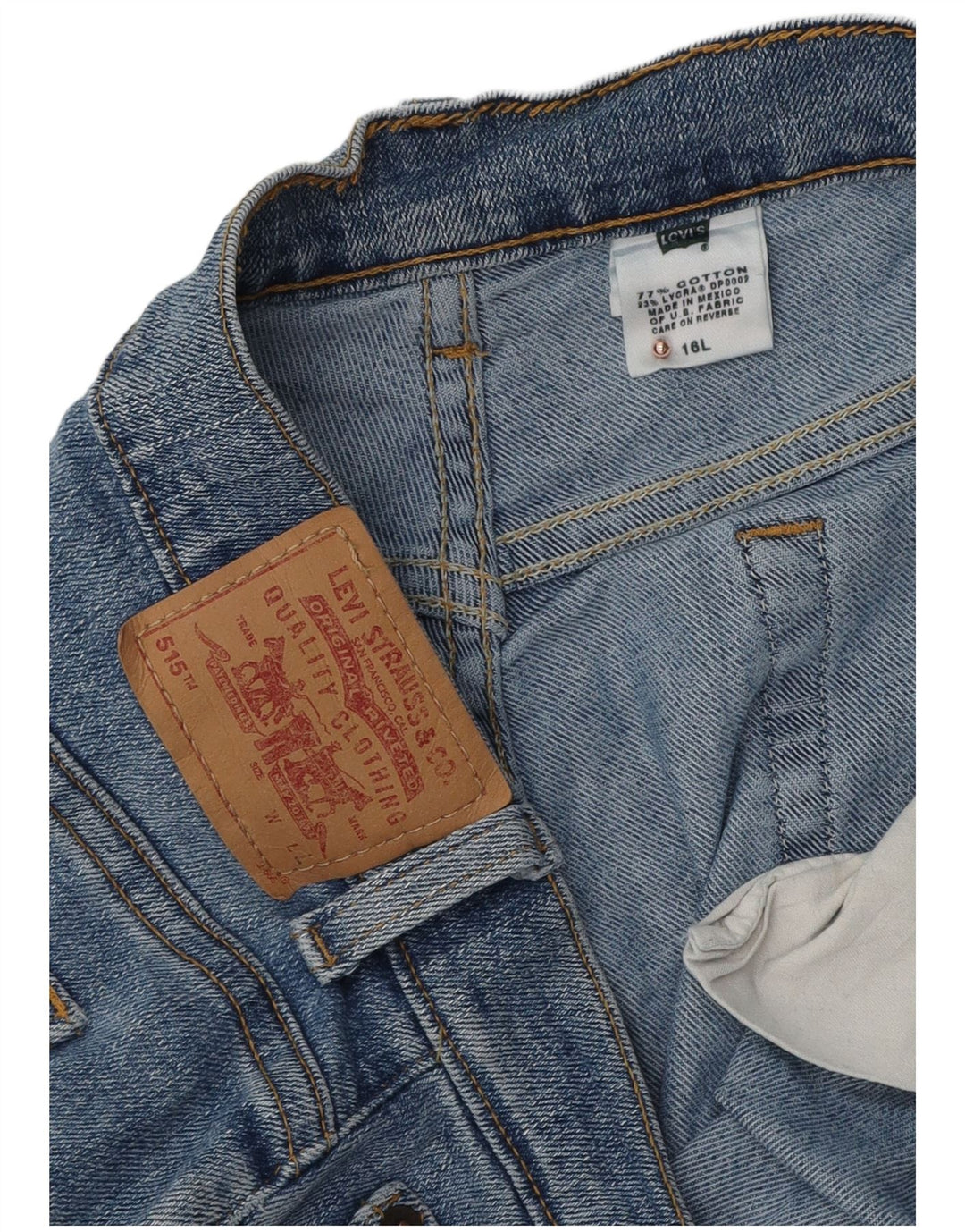 Levi's ženske 515 Bootcut traperice US 16 2XL W36 L32 plavi pamuk