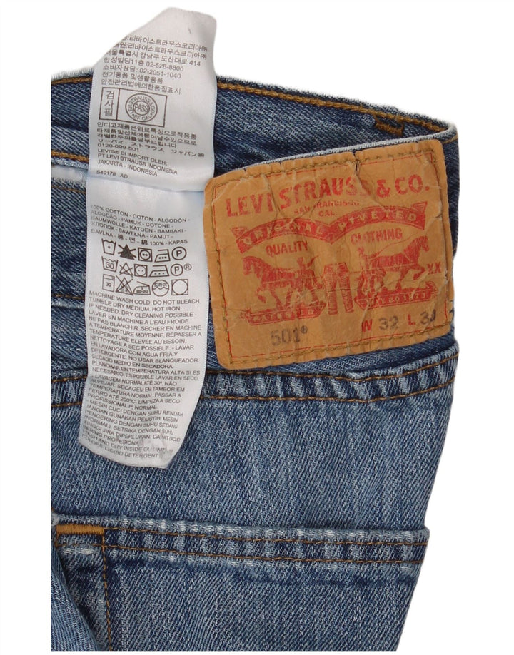 Levi's muške 501 ravne traperice W32 L30 plavi pamuk