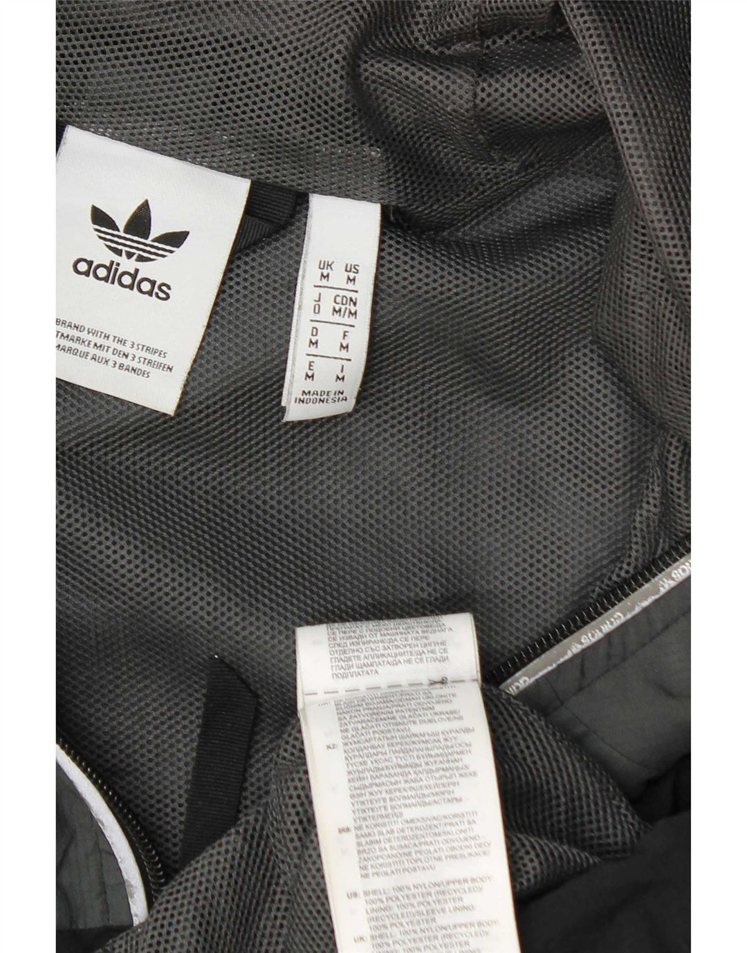 Adidas muška kišna jakna s kapuljačom UK 38 srednje siva najlon u boji