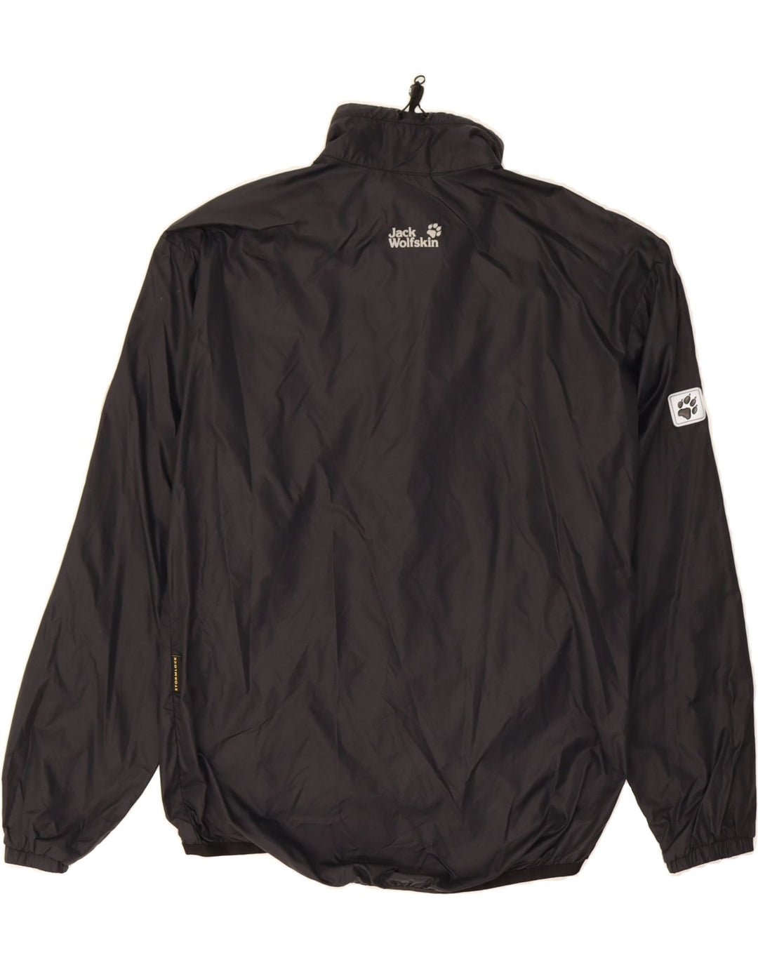 JACK WOLFSKIN Mens Rain Jacket UK 36 Small Black Polyamide Vintage Jack Wolfskin and Second-Hand Jack Wolfskin from Messina Hembry 