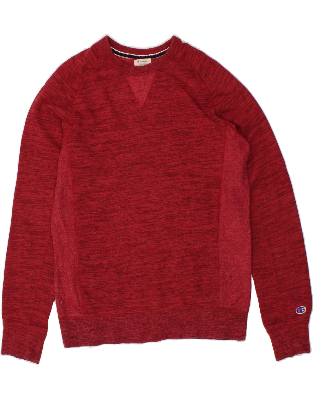 CHAMPION Mens Sweatshirt Jumper Small Red Flecked Cotton Vintage Champion and Second-Hand Champion from Messina Hembry 
