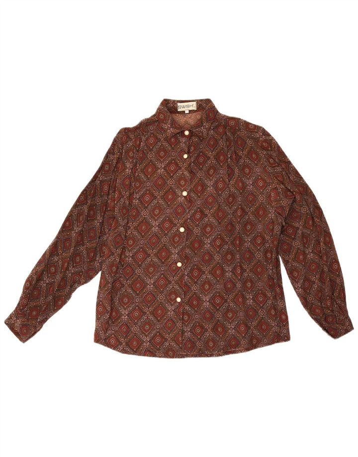 Swish Ženska košulja UK 18 XL Bordo Ikat