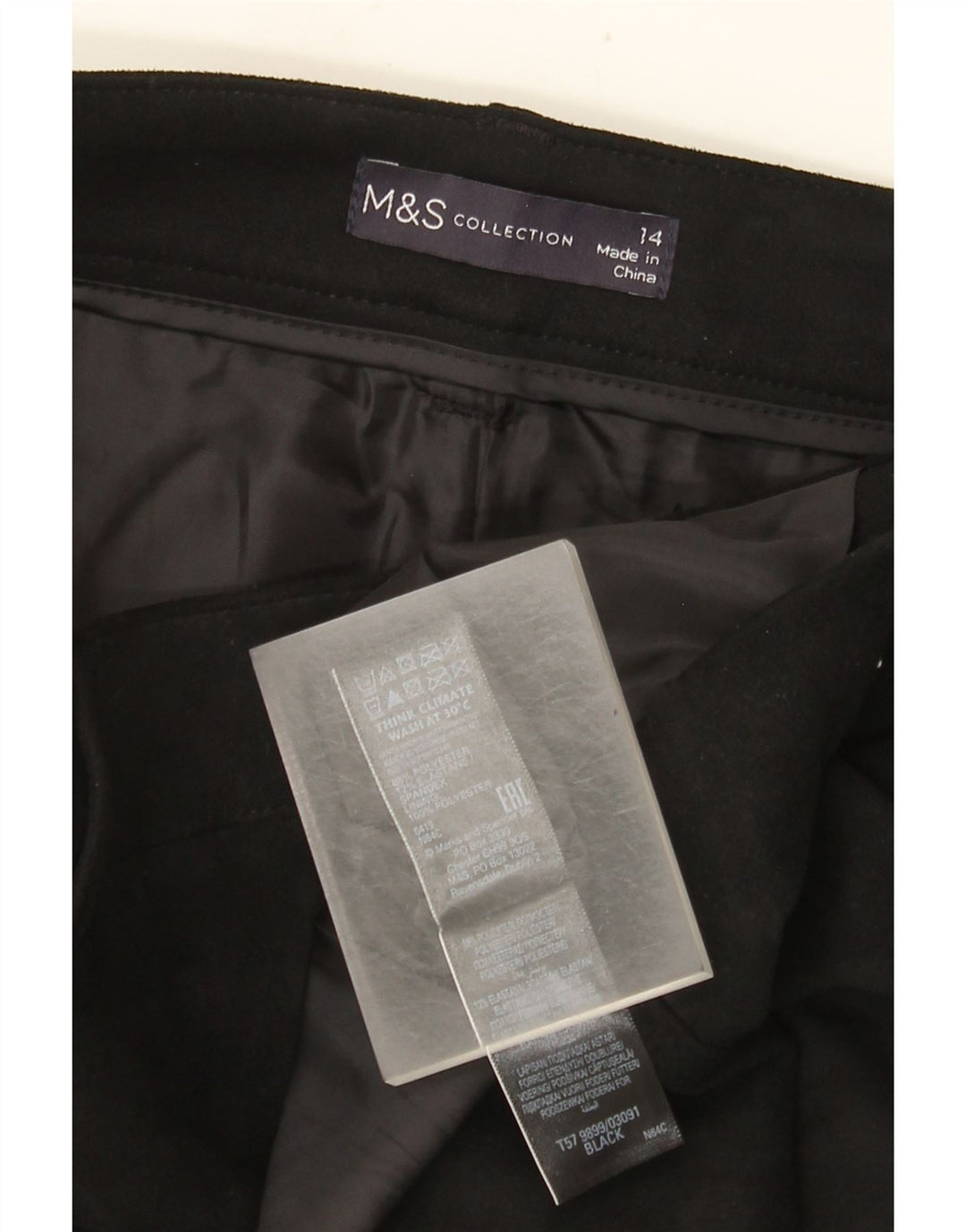 Marks & Spencer ženska mini suknja UK 14 velika W32 crni poliester