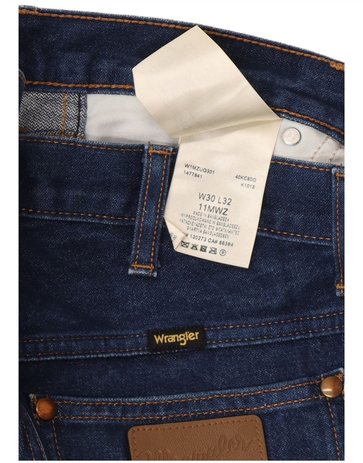 Wrangler Muške uske traperice W30 L32 Plavi pamuk