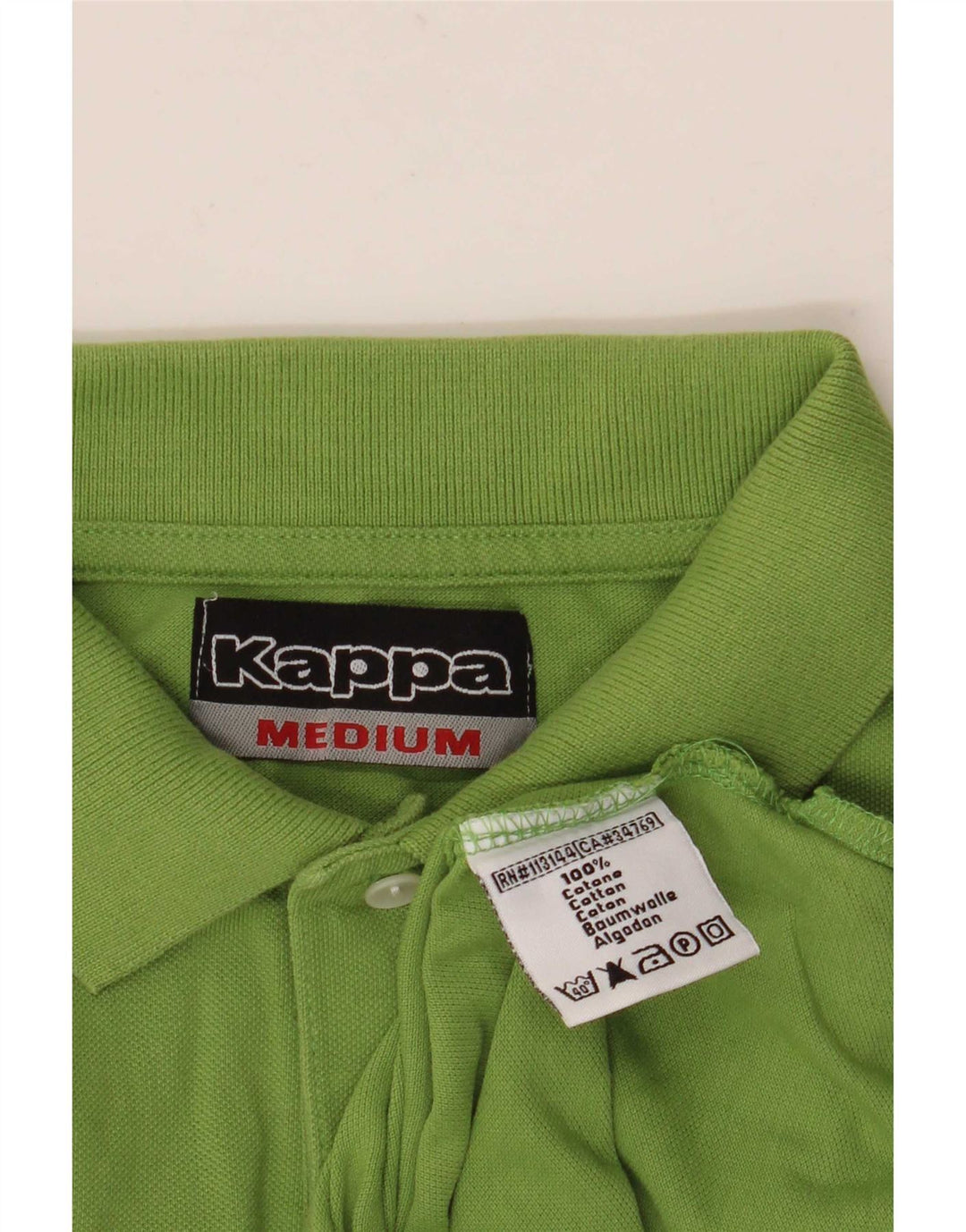 Kappa muška polo majica dugih rukava srednje zelene boje pamuka