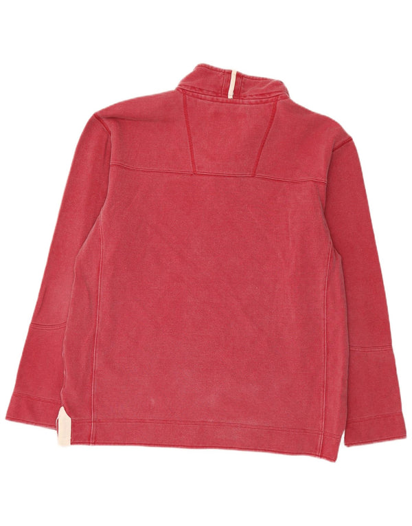 Crew Clothing Mens Zip Neck Sweatshirt Jumper Large Red Cotton