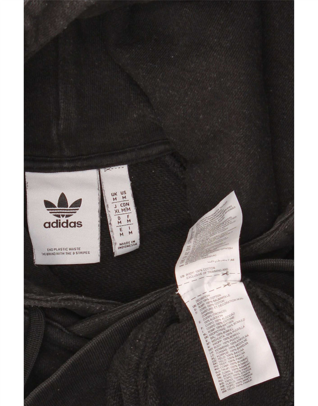 Adidas muška majica s kapuljačom Srednje crni pamuk