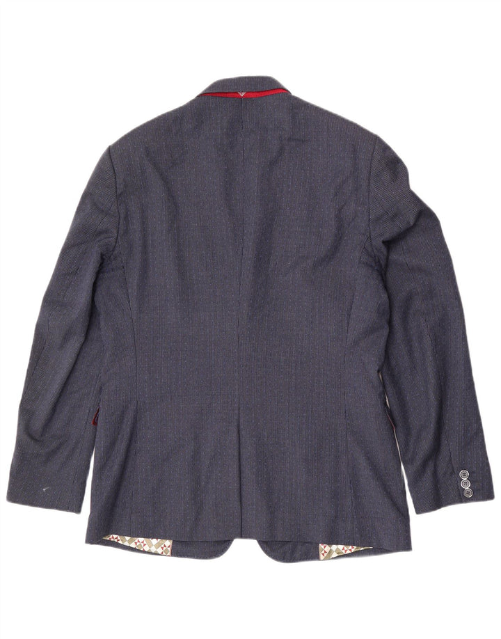 Ted Baker muška jakna sa 2 gumba UK 42 XL mornarsko plava vuna u obliku ptičje zube