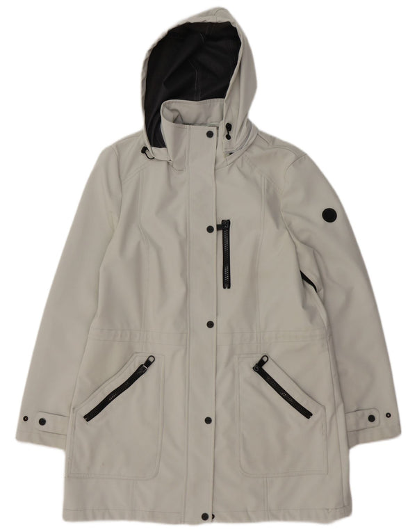 CALVIN KLEIN Ženska vjetrovka s kapuljačom UK 16 Veliki sivi poliester