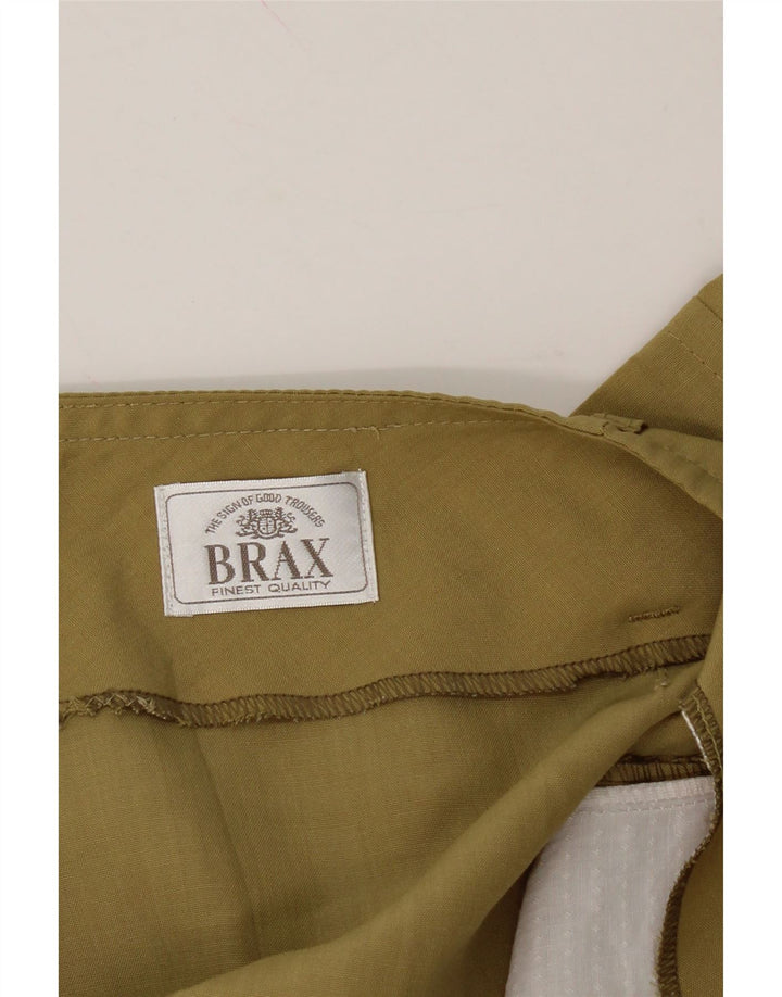 BRAX Womens Hiking Bermuda Shorts IT 48 XL W36 Khaki Polyester Vintage Brax and Second-Hand Brax from Messina Hembry 