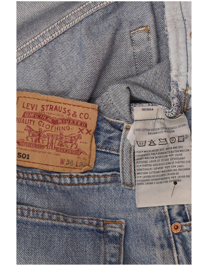 Levi's muške ravne traperice W38 L32 plavi pamuk