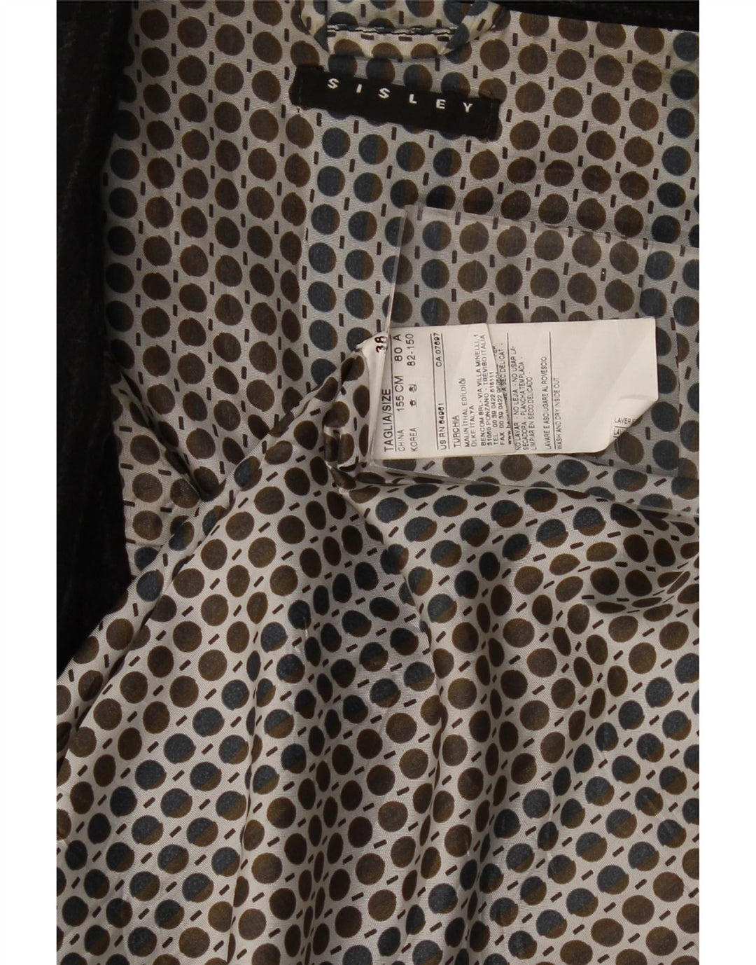 SISLEY Ženska otvorena jakna IT 38 XS Acetat s crnim prugama