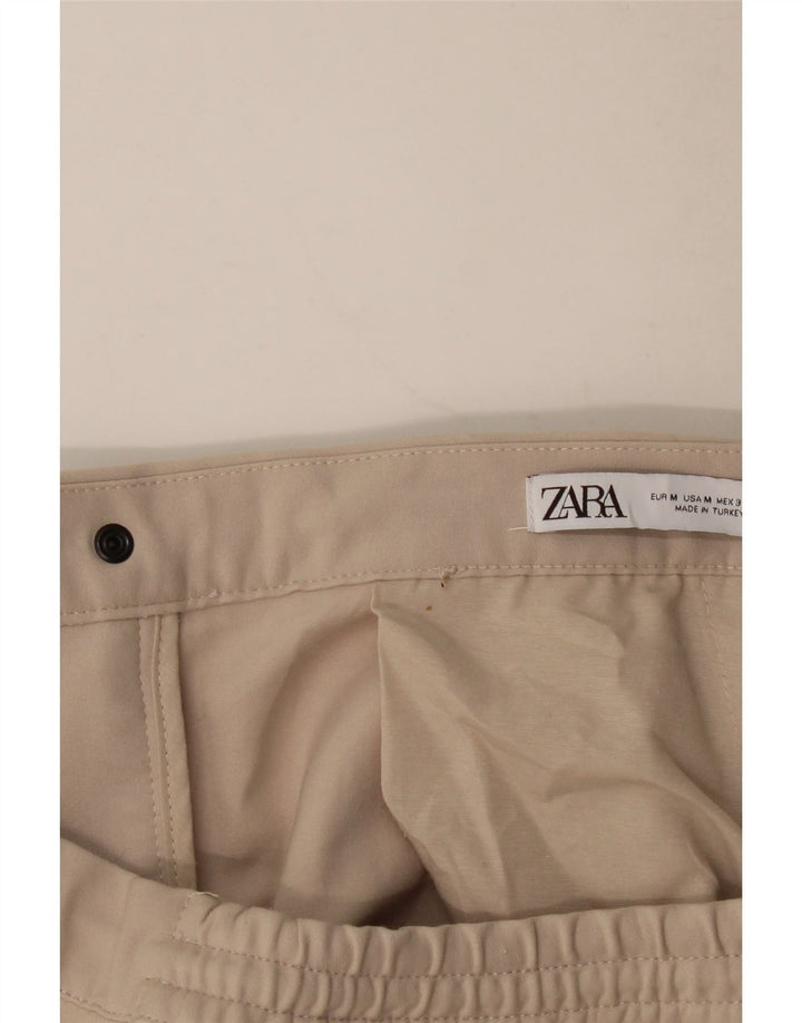 ZARA muške joggers chino hlače srednje veličine W32 L28 bež poliester