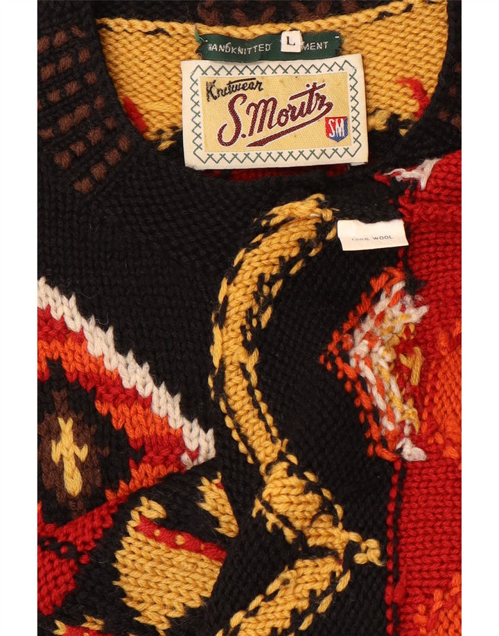 S.MORITZ Ženski kardigan pulover UK 16 Veliki višebojni geometrijski