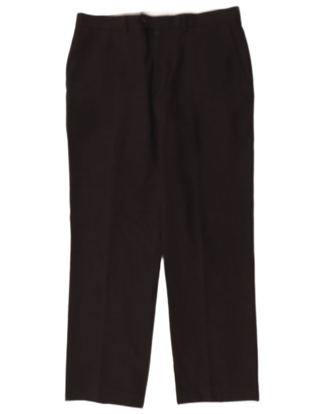 MARKS & SPENCER Mens Straight Suit Trousers W36 L31 Black Polyester