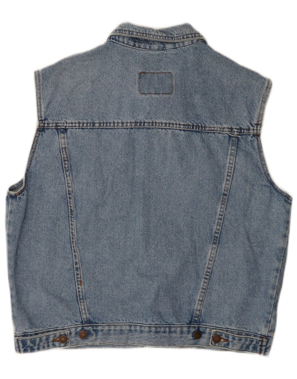 Casucci Mens Denim Gilet UK 40 Large Blue Cotton