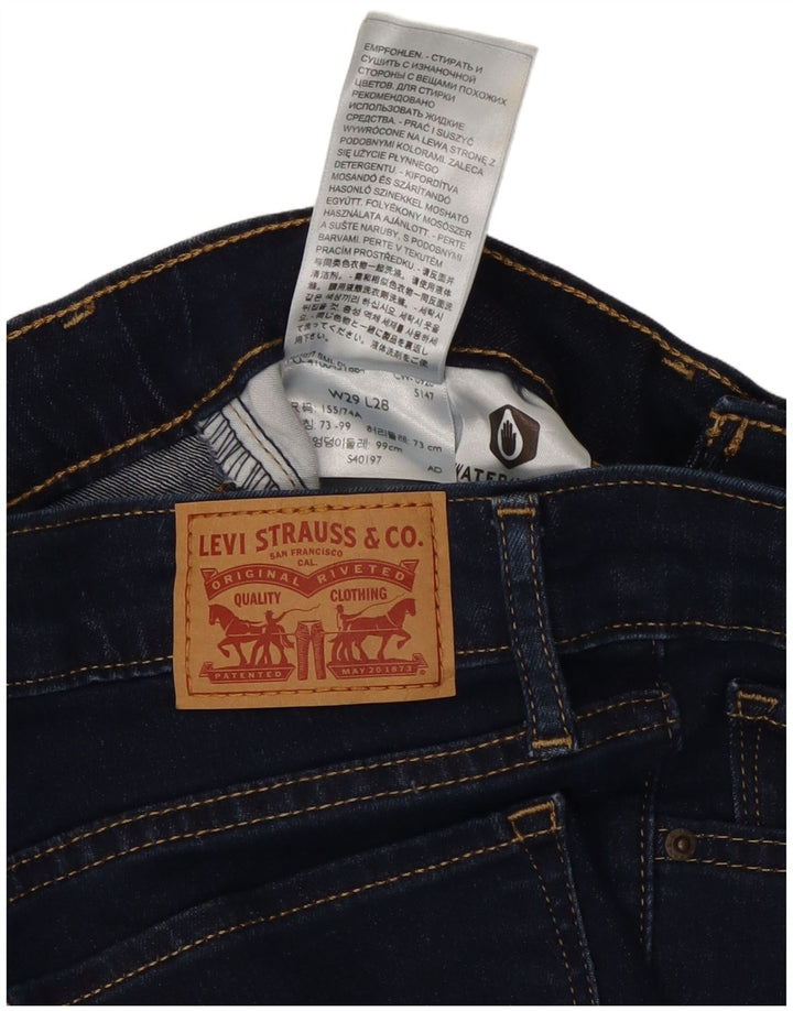 LEVI'S ženske 711 uske traperice W29 L28 tamnoplavi pamuk