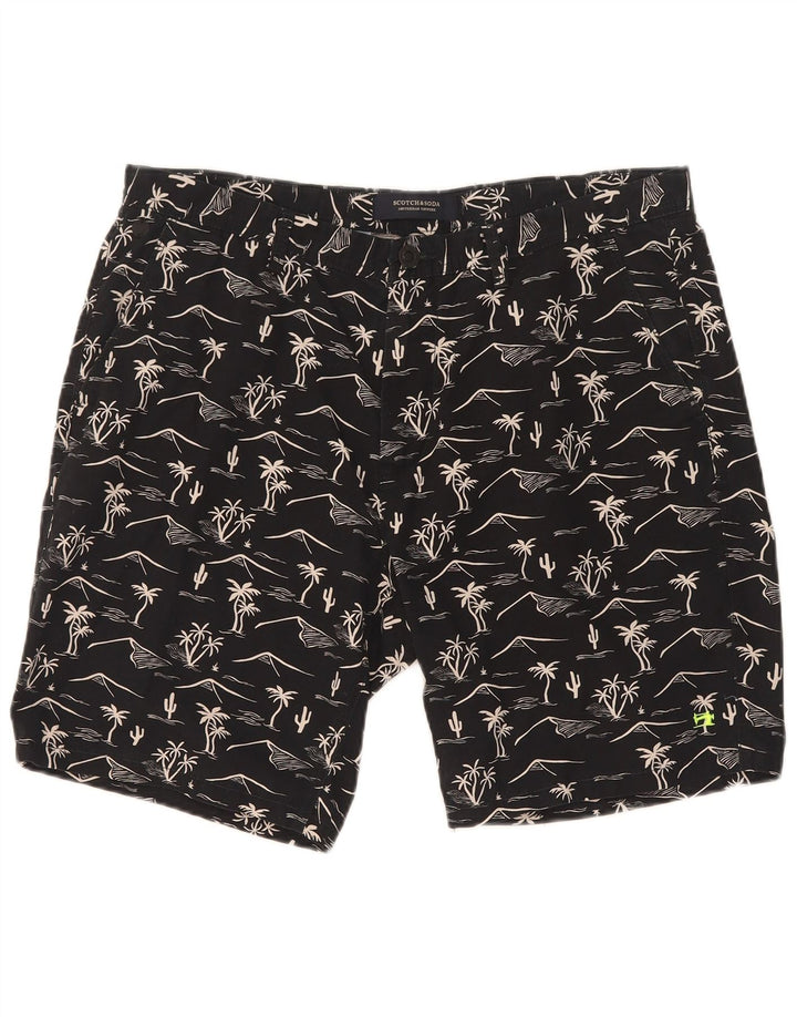 Scotch & Soda muške chino kratke hlače s apstraktnim uzorkom W32 srednje crne havajske