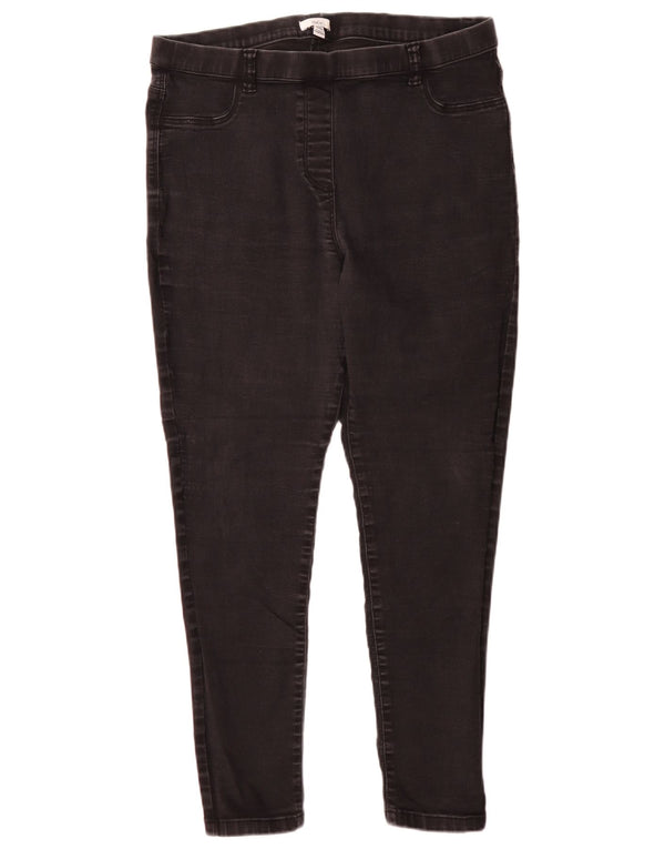 M&Co ženske jegging traperice UK 18 XL W36 L29 crni pamuk