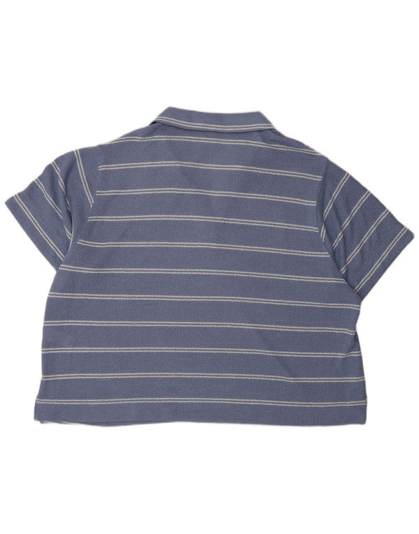 Marks & Spencer ženski pulover s polo izrezom kratkih rukava UK 22 3XL plava