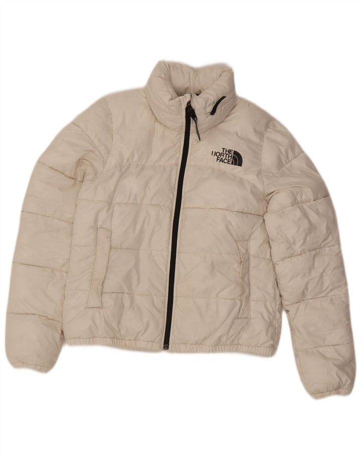 The North Face ženska podstavljena jakna s kapuljačom UK 10 Mali bijeli poliester