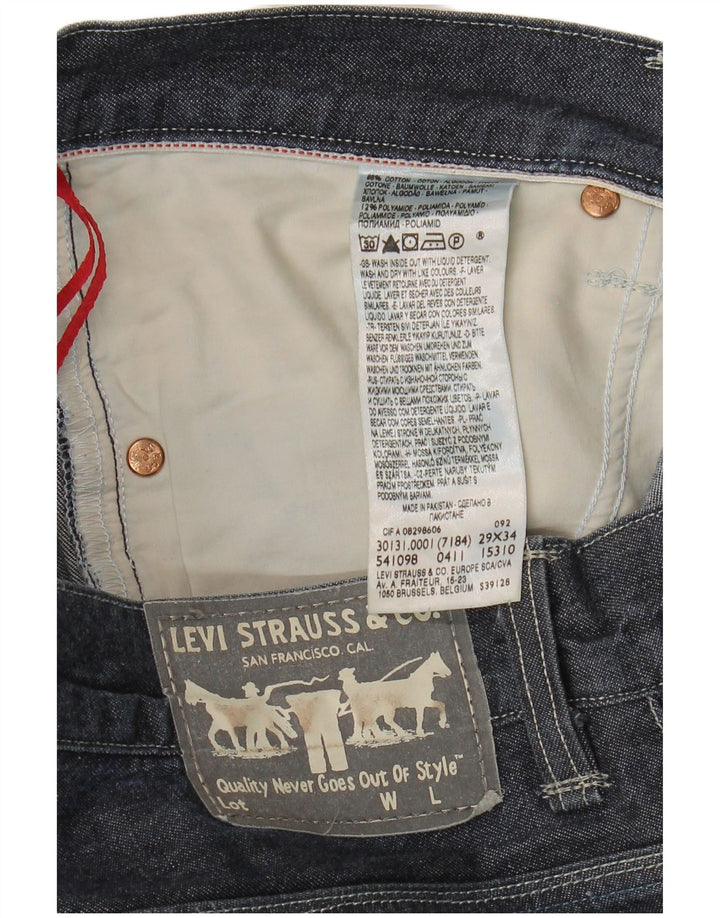 Levi's muške ravne traperice W29 L34 tamnoplavi pamuk