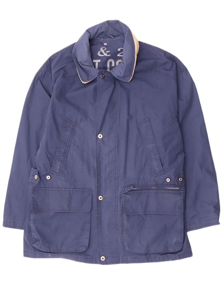 Vintage muška pomoćna jakna UK 42 XL tamnoplavi poliester